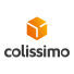 Logo de Colissimo avec une boîte orange et un texte noir.